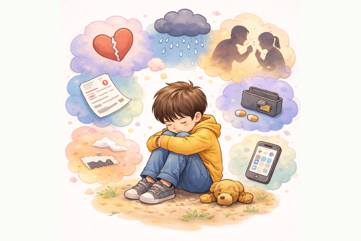 こどもたちが抱える問題のイメージ